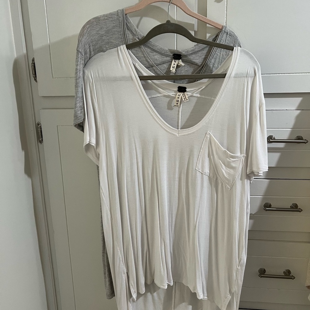2 We The Free (Free People) High/Low Tee Shirts (bundle)